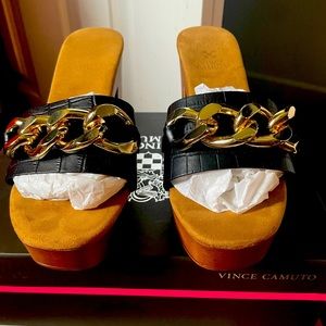 Women Black Wedge sandala